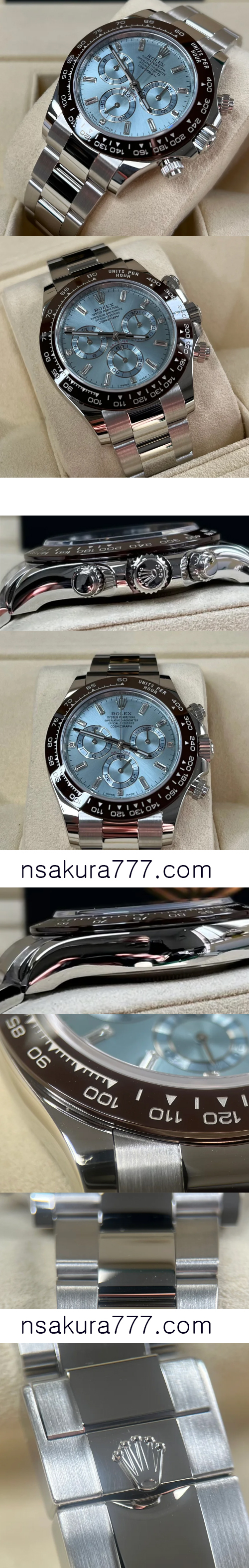 Rolex Cosmograph Daytona Platinum Diamond Baguette Dial 116506 - ウインドウを閉じる