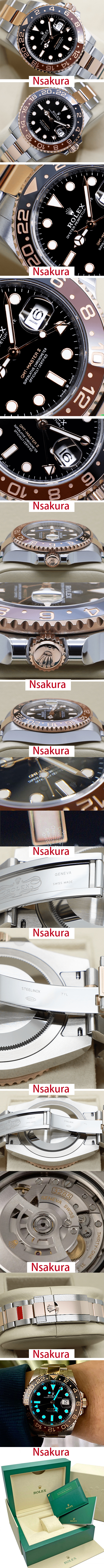 ROLEX ロレックス GMTマスター II 126711CHNR , Cal.3285ムーブメント(砲金BT工場) - ウインドウを閉じる